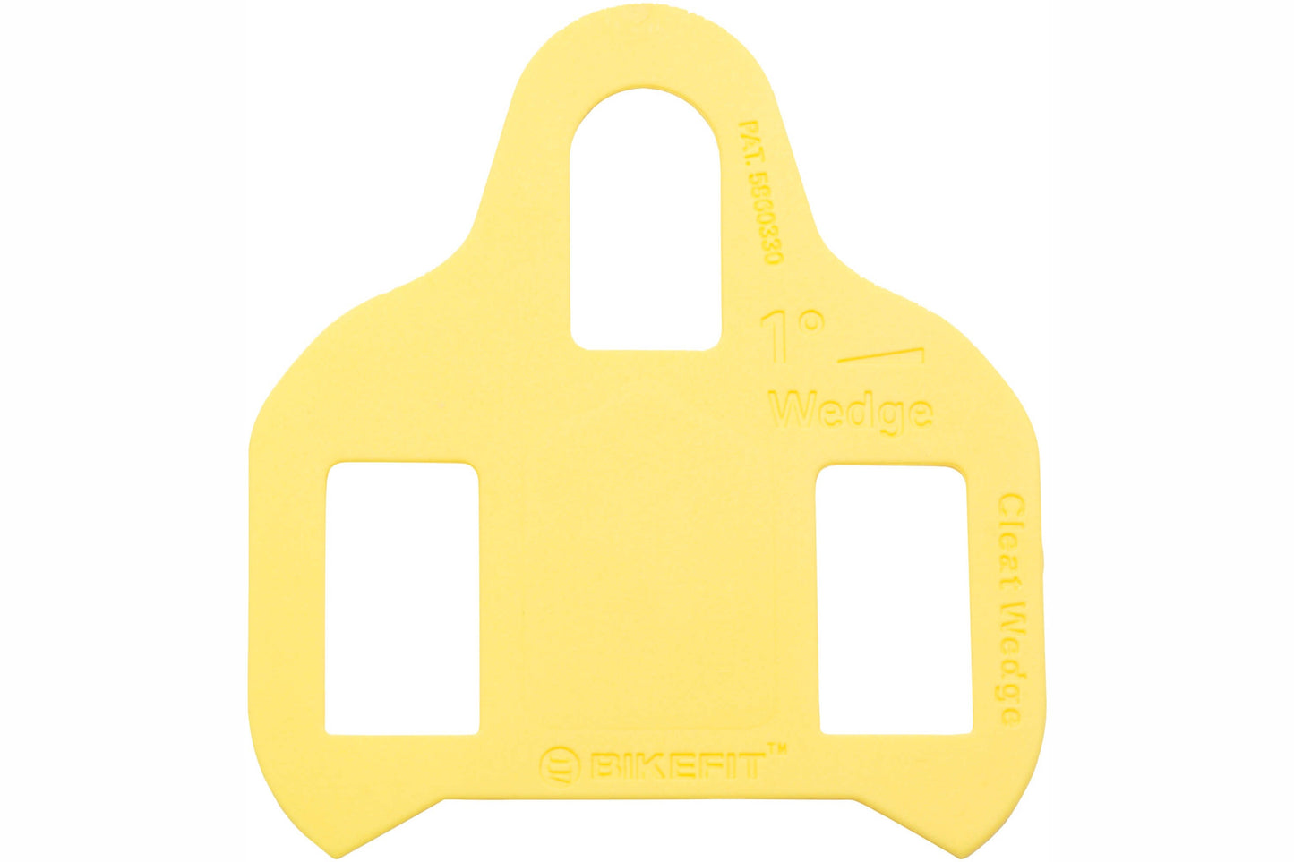BikeFit Cleat Wedge Kit - Cleat Wedge - LOOK/Shimano Compatible, top down view of single wedge