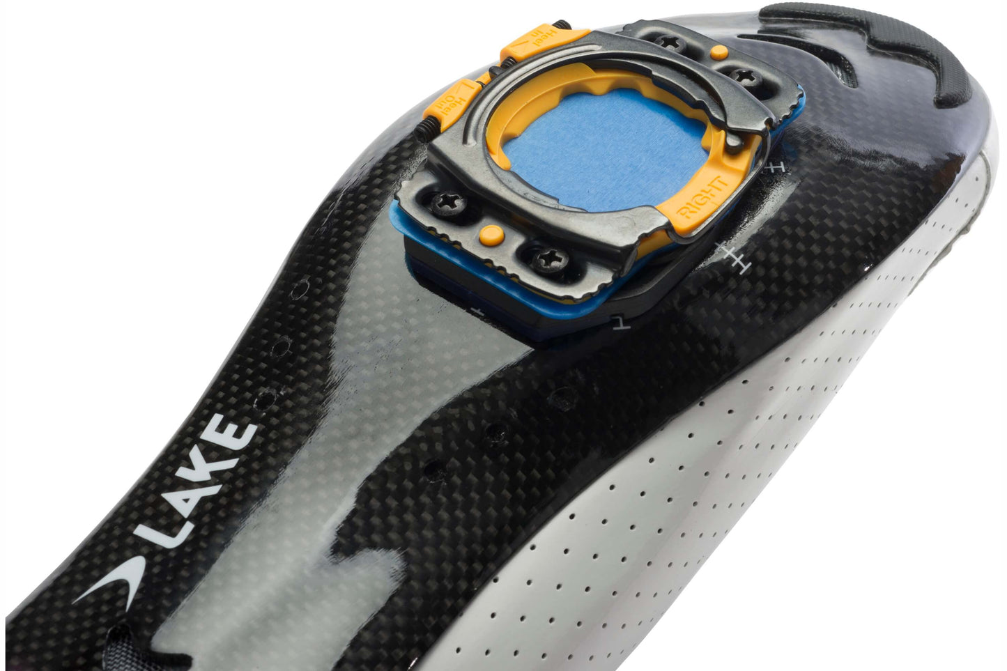 Cleat Wedge - Wahoo Speedplay Compatible - wedge installed on a cycling show below the cleat