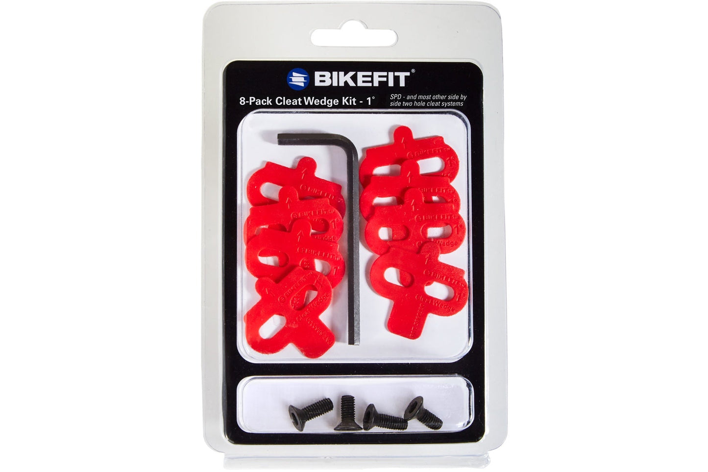 BikeFit Cleat Wedges shown in packaging