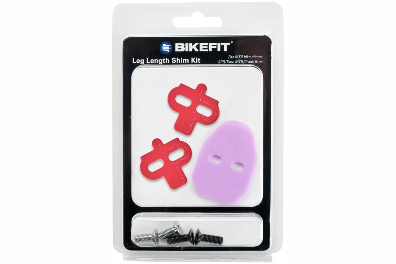 BikeFit Leg Length Shims for MTB - 1-Pack Kit in Packaging